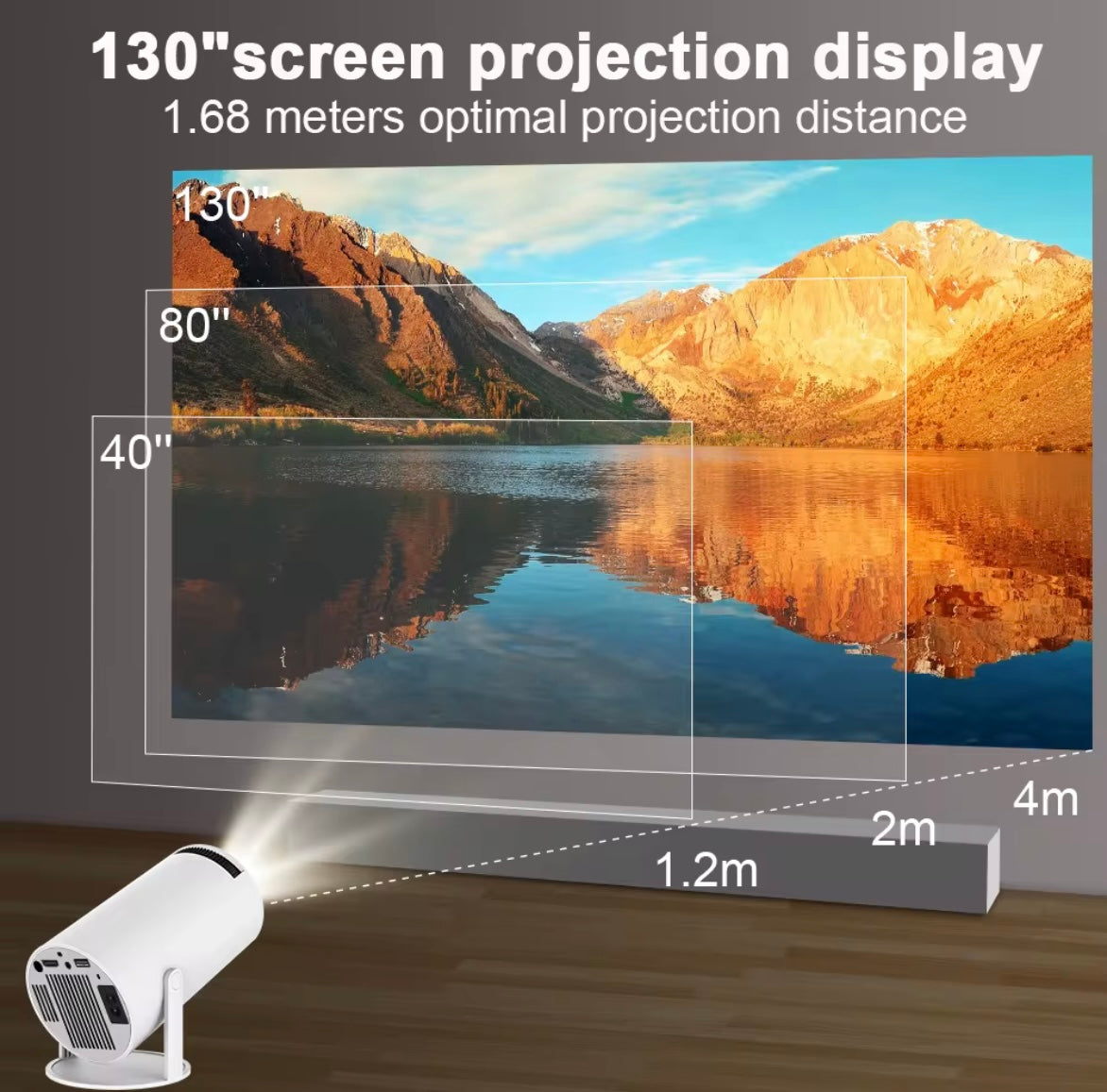 Premium Tufting Projector - 4 K- WIFI - 300 ANSI - Home Cinema
