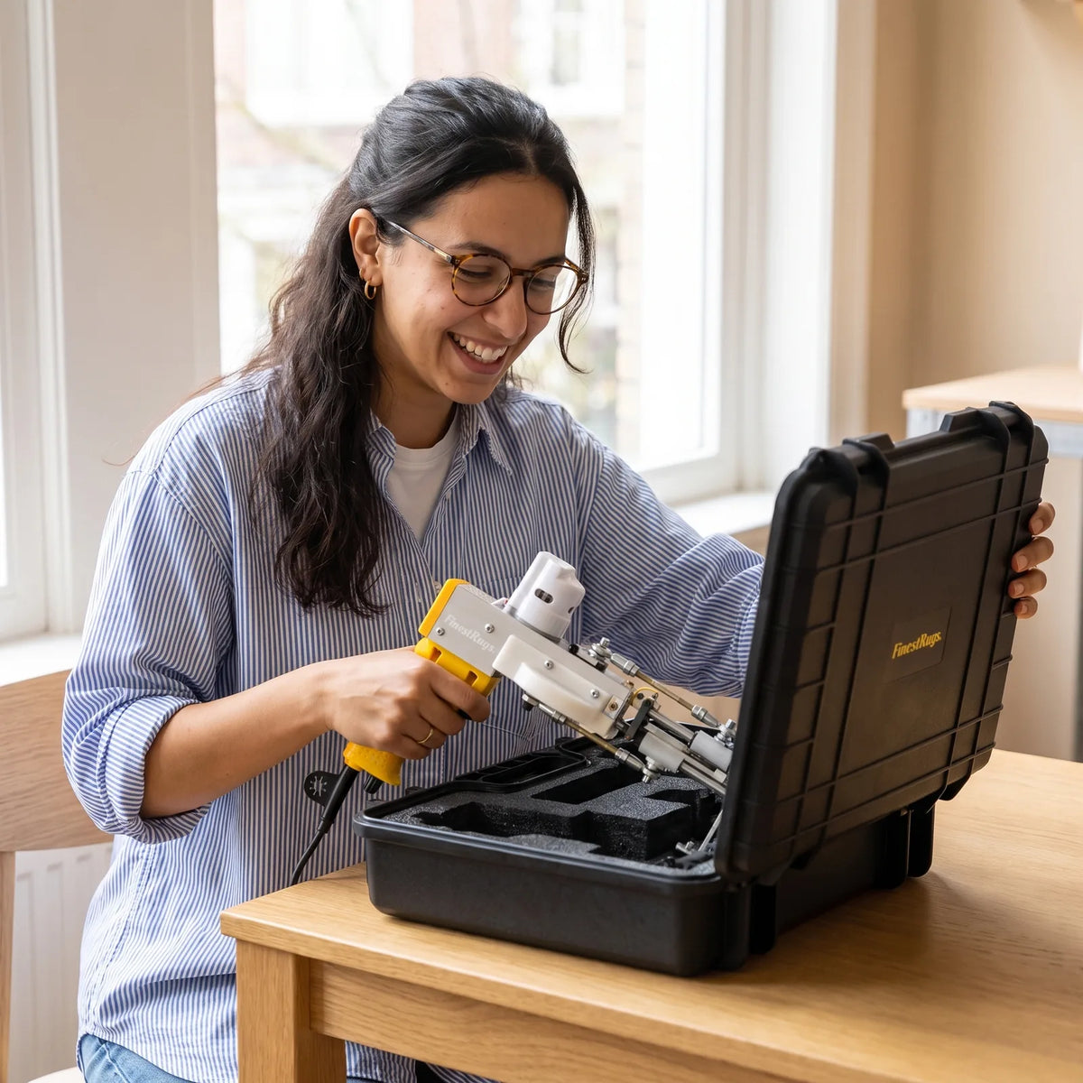 Tufting gun AK-DUO PRO met de luxe opbergkoffer